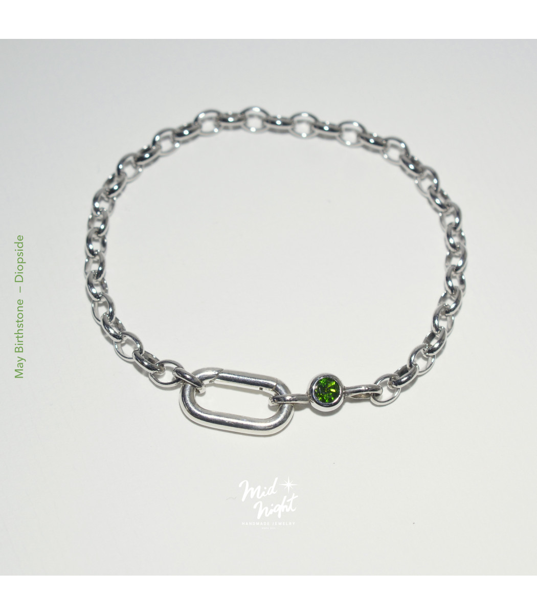 May Birthstone-Diopside Simple Bracelet